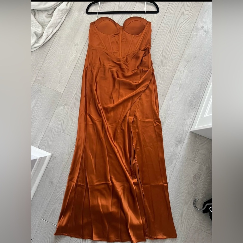 Orange Bronze Formal Dress